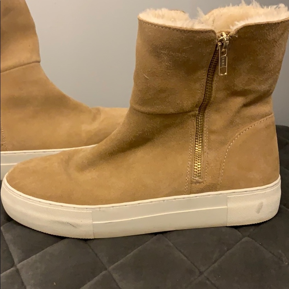 Camel suede J Slides - Picture 4 of 6